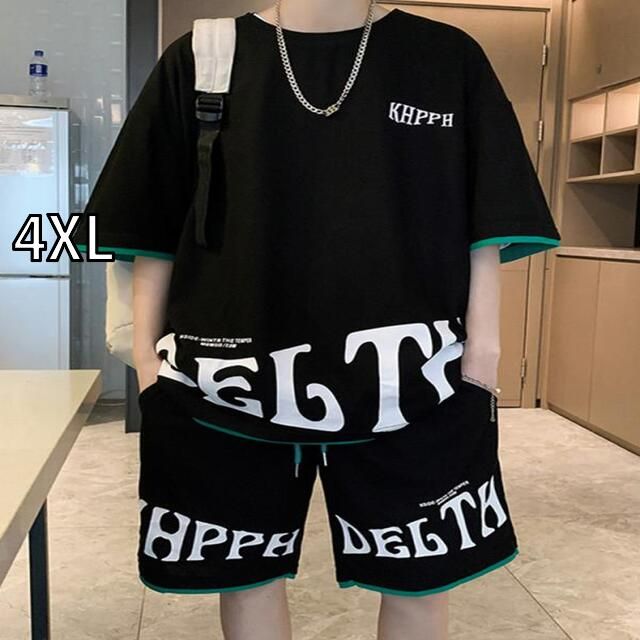 人気定番，新作登場 [4XL]秋冬 コーデ メンズ  服 シンプル ファッション オシャレ 大人 かっこいい 大きいサイズ ストリート 紳士服 カジュアル スポーツ スーツ ゆったり パンツ 半袖 服 Tシャツ