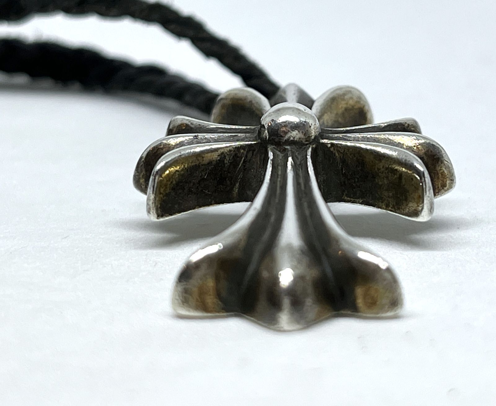 CHROME HEARTSクロムハーツスモールCHクロスレザーブレイド付き CHROME HEARTS クロムハーツ（原本無） スモール CH クロス