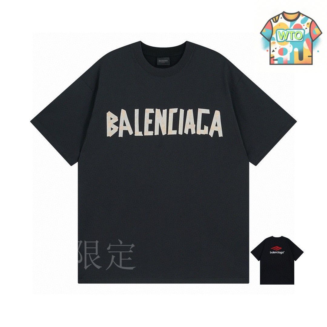 ●送料込●BALENCIAGA● Lプリント ロゴ T シャツ 今日WTO】BALENCIAGA AB 面プリント刺繍 T シャツ-SS82 - メルカリ