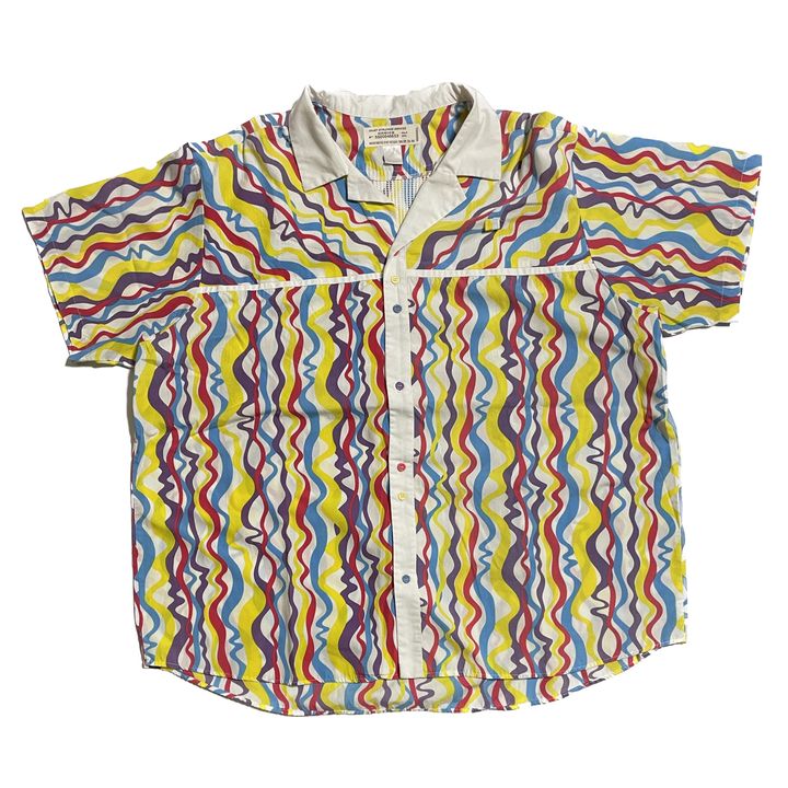 90’s ~ Disney Worldwide Services Open Collar Shirt