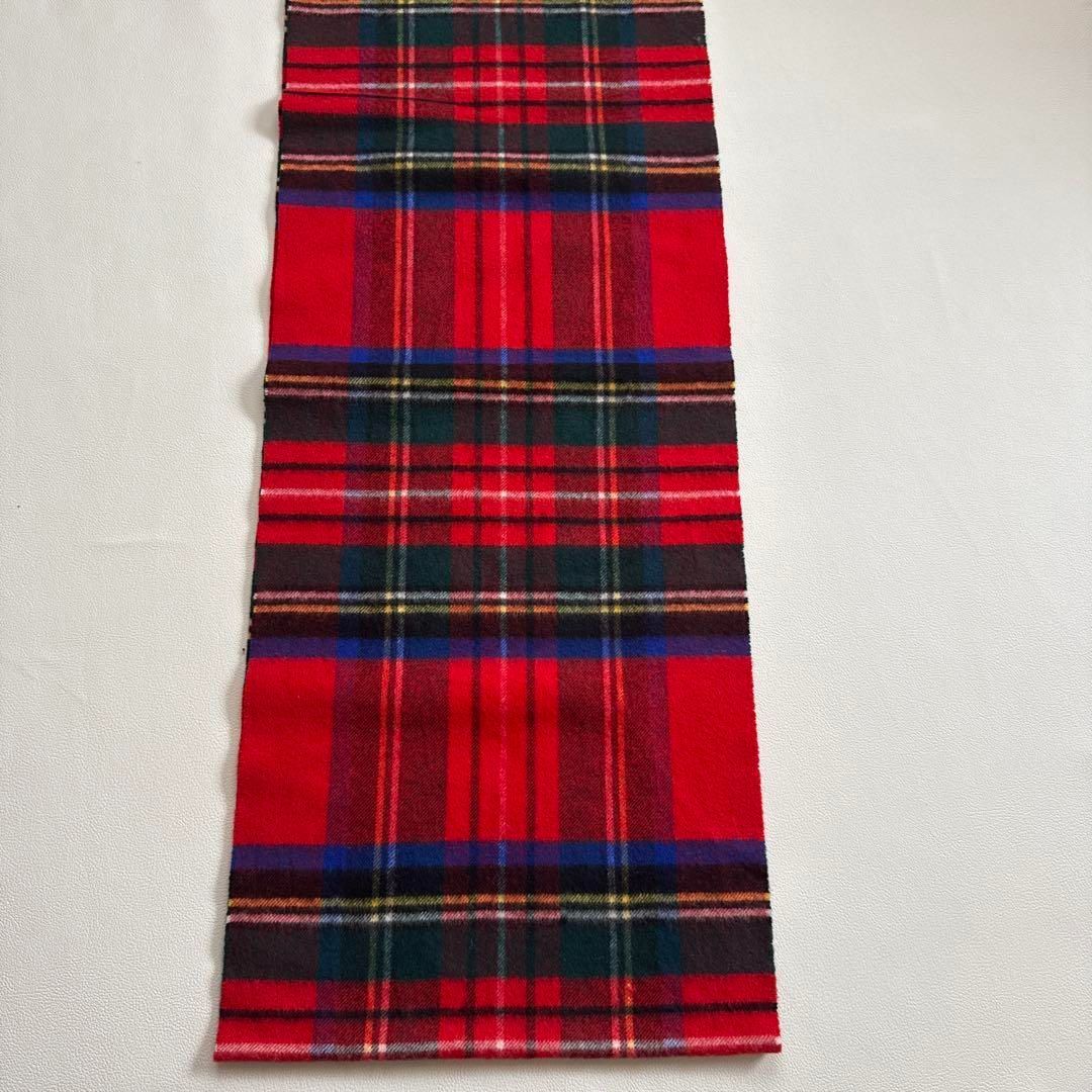 極美品 ジョンストンズ カシミヤ100％ 中判ストール チェック 国内正規品