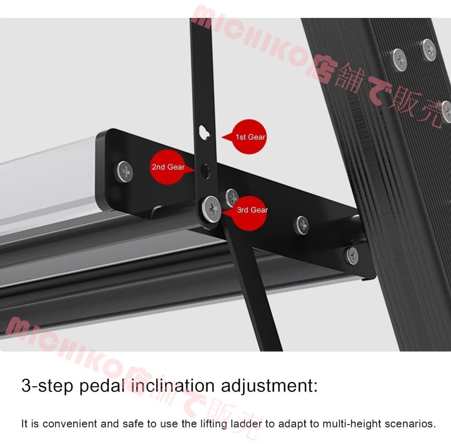 アームレスト付き折りたたみ式屋根裏はしご 2つの取り外し