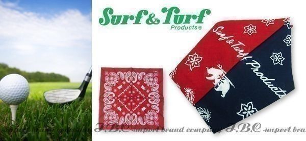 サーフ＆ターフ★ペイズリー バンダナセット紺＆赤★ネイビー&amp;レッド★入手困難 正規品☆Surf&Turf☆サーフ&ターフ☆ペイズリーバンダナセット