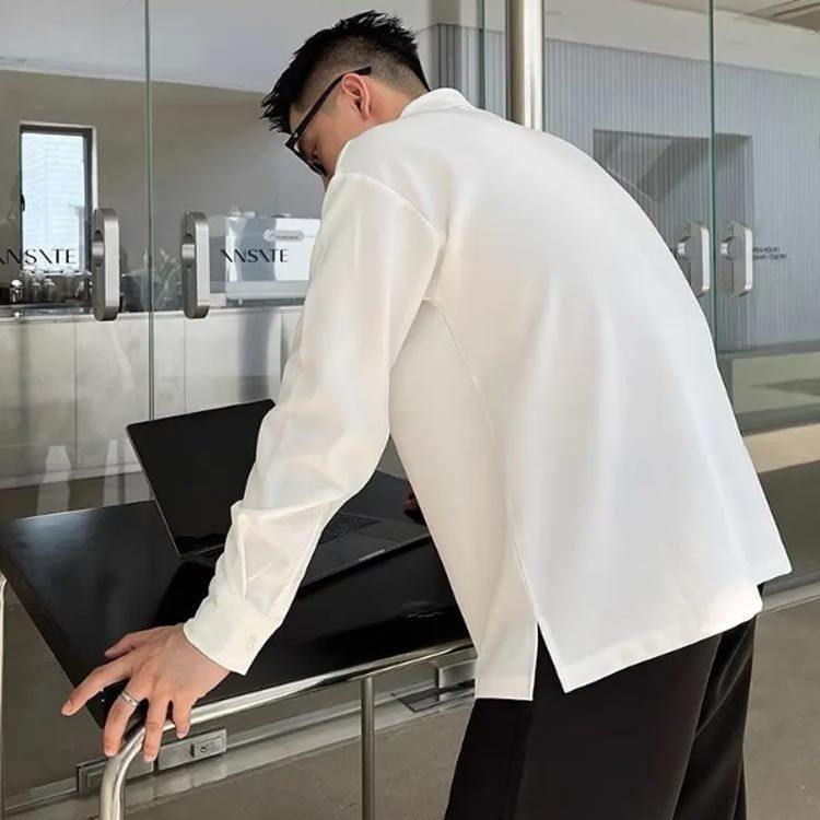 1500円で送料無料！ ポロシャツ メンズ 長袖 ボタンダウン ビジネスポロシャツ 長袖ポロシャツ 白 長袖ブラウス 大きいサイズ 無地 ブラウス 黒 ゴルフウェア 透けない おしゃれ スポーツ ポケット 制服 ユニフォーム dongdong8702 人気ブランドも送料無料！