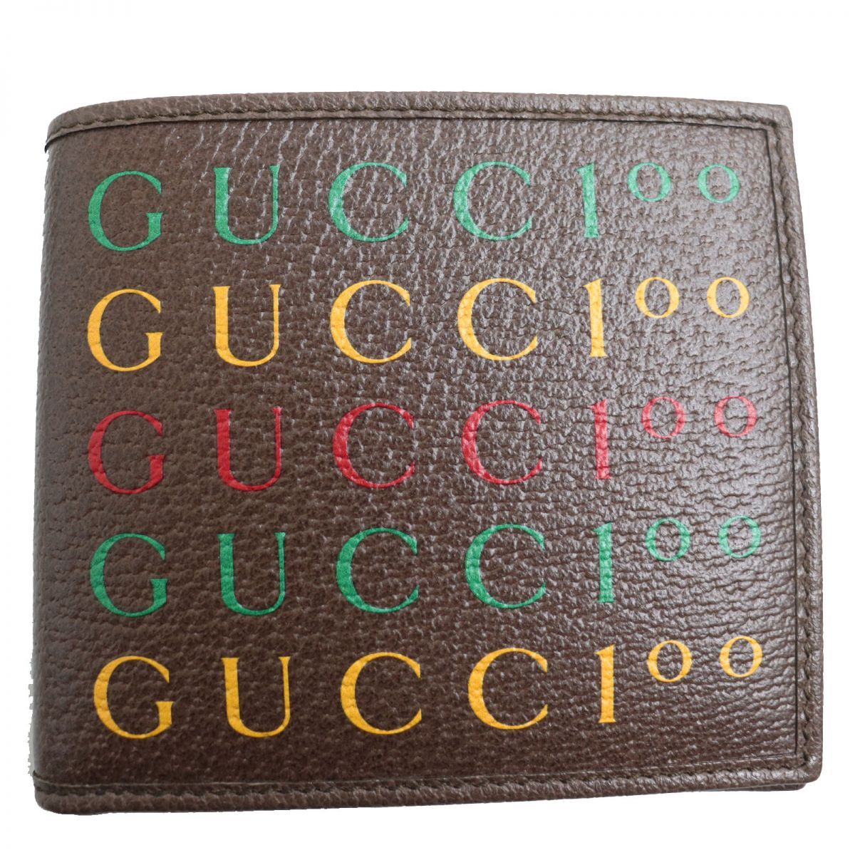 未使用品○GUCCI グッチ 676239 ULGAT レザー 100周年記念 二つ折り