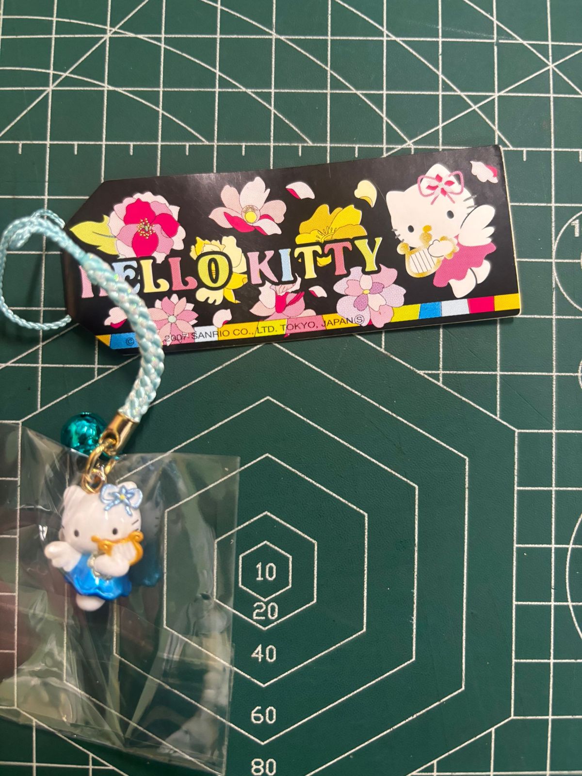 TS-00347 レア 2007 花とエンジェル（ブルー）バージョン ハローキティ