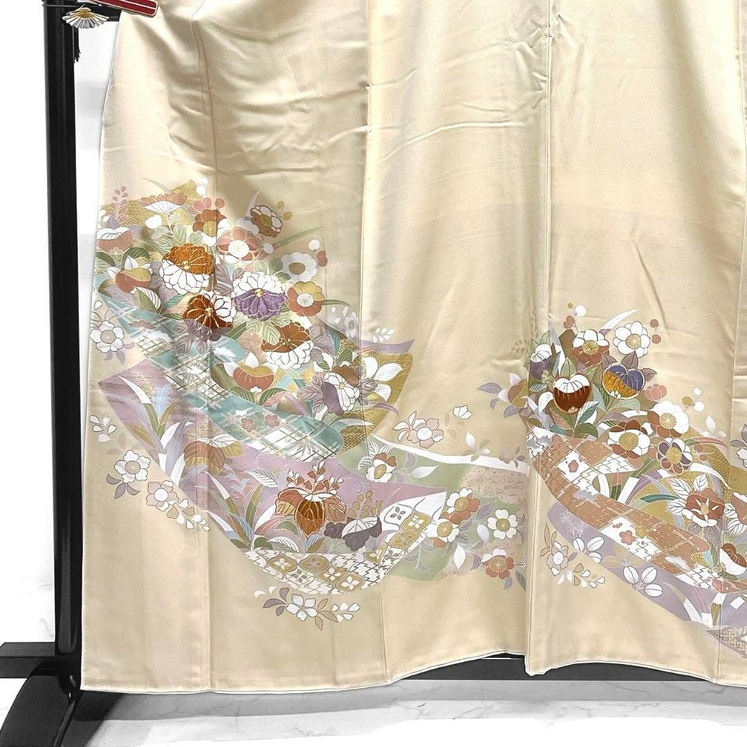 千總謹製　色留袖　金駒刺繍　金彩　菊　橘　松竹梅　桐の花　着物　015a d 千總謹製色留袖金駒刺繍金彩菊橘松竹梅桐の花着物015a d
