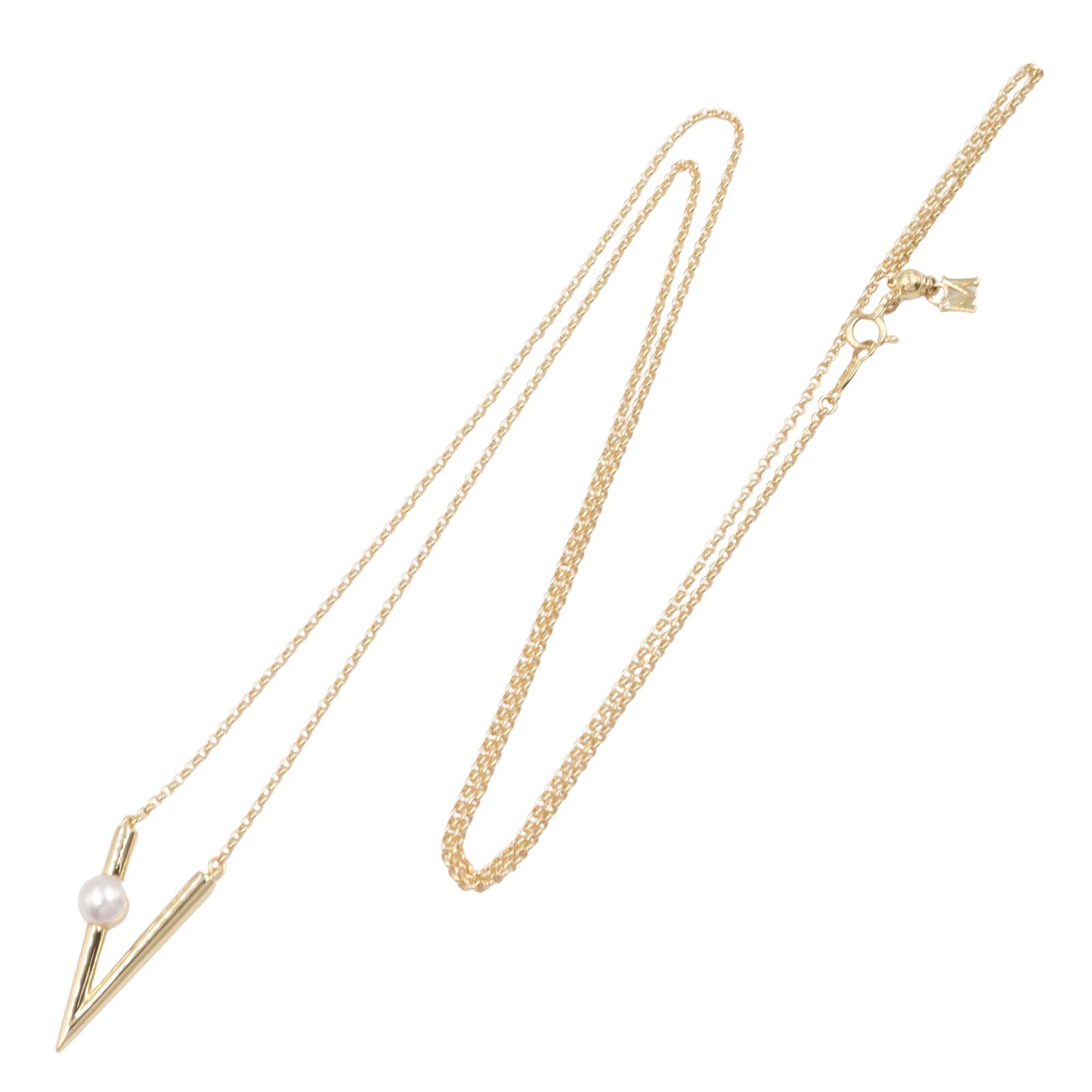 ミキモト MIKIMOTO ネックレス Vコード パール ネックレス 首回り68cm