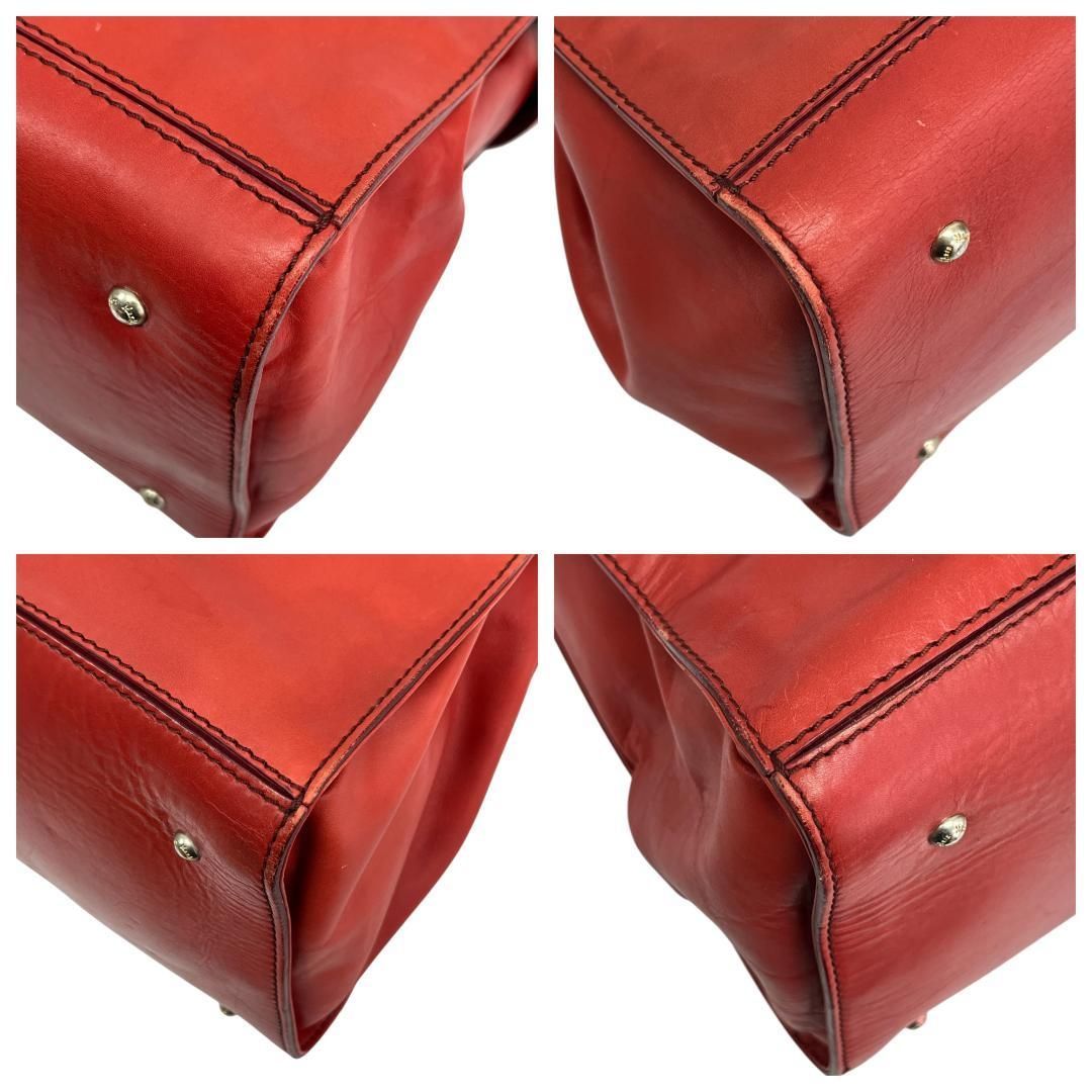 美品 マックスマーラ ハンドバッグ マルゴー レザー レッド