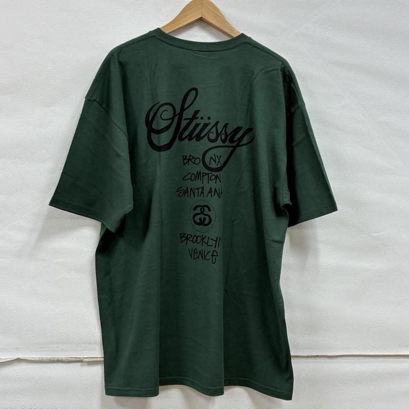 【大人気モデル】ステューシー Tシャツ 半袖 ワールドツアー 両面 ブラック 黒 ワールドツアーSTUSSYステューシー tシャツブラックブラック両面