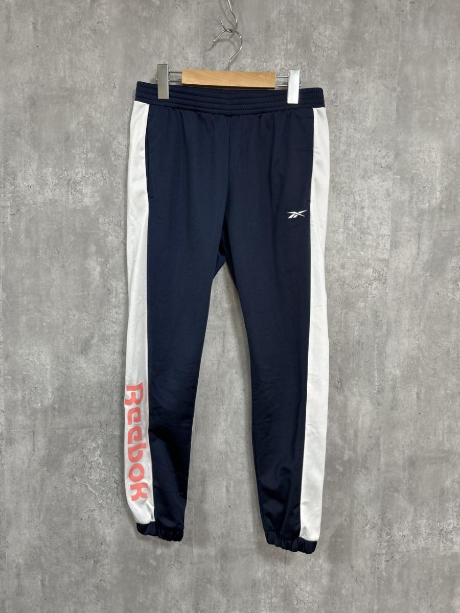 Reebok リーボック プリント サイドライン ジャージ パンツ 紺