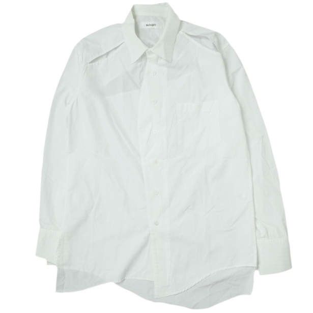 sulvam サルバム 22SS 日本製 Slash collar shirt スラッシュアシンメトリーレギュラーカラーシャツ SP-B01-001 S WHITE ユニセックス トップス lc31888