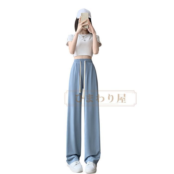 ワイドパンツ ガウチョパンツ　未使用 ワイドパンツ ガウチョパンツ 八分丈 夏新作 レディース パンツ