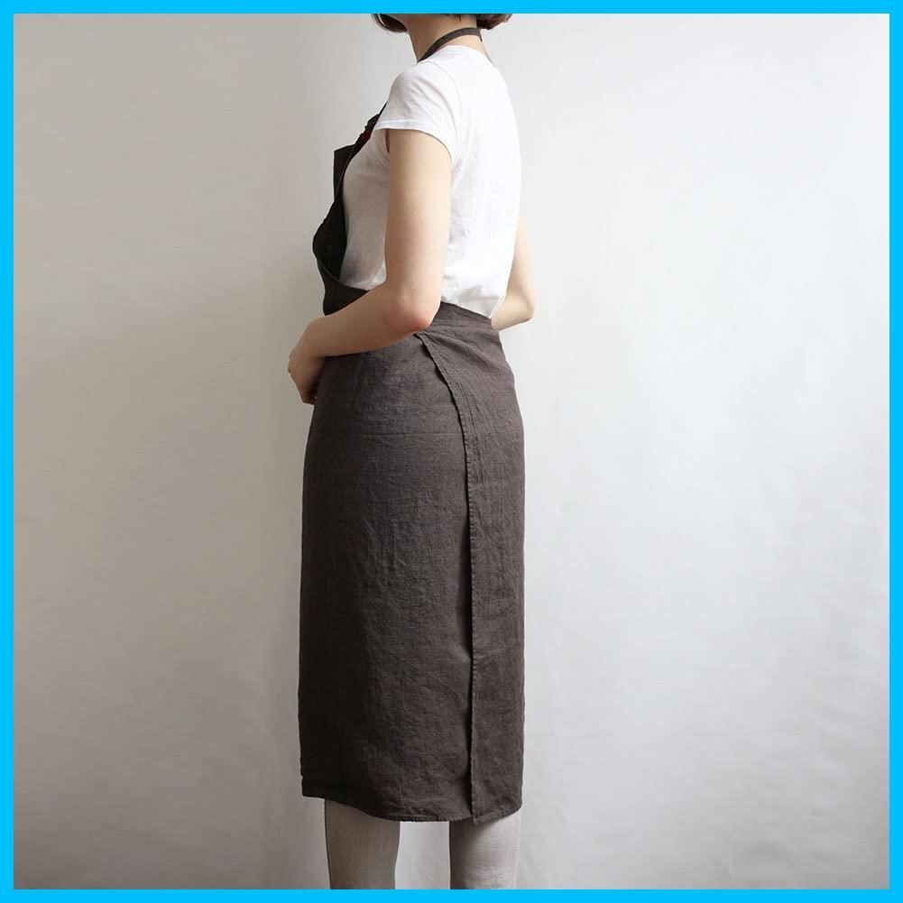 在庫セール メンズ レディース Manon キッチン マノン 無地 リネン フルエプロン 麻 エプロン Lina シンプル e Lino ロング リーノエリーナ おしゃれ STEELWINDOWSANDDOORS_COM