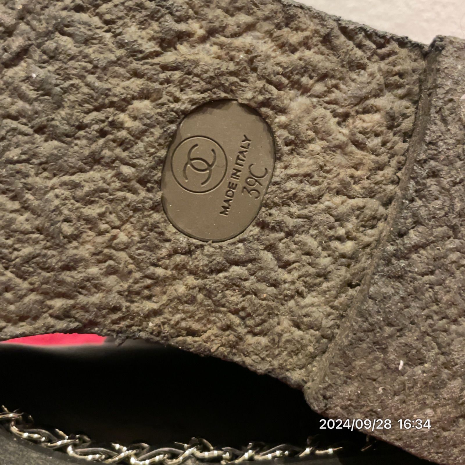 CHANEL シャネル ココマーク チェーン ムートン レザー 革