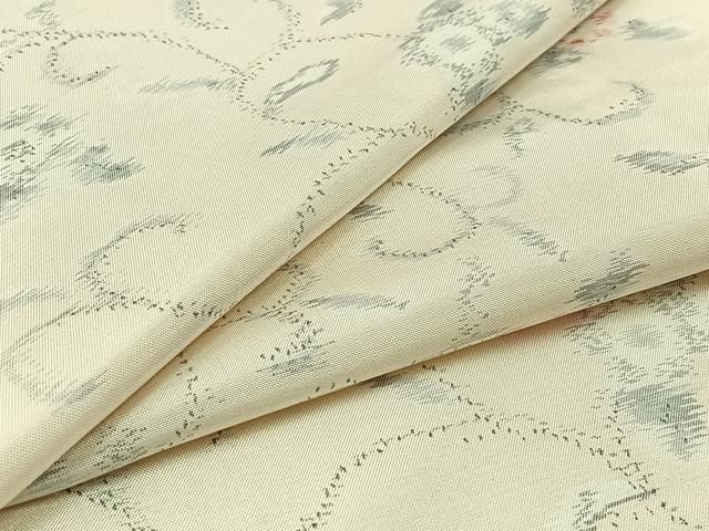 平和屋着物○本場大島紬 白大島 霞文 正絹 逸品 AAAU8480zg 平和屋着物