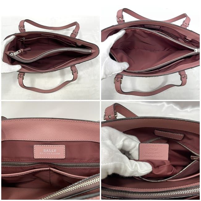 BALLY ピンク ストライプ ビジネスバッグ BALLY ピンク ストライプ ビジネスバッグ