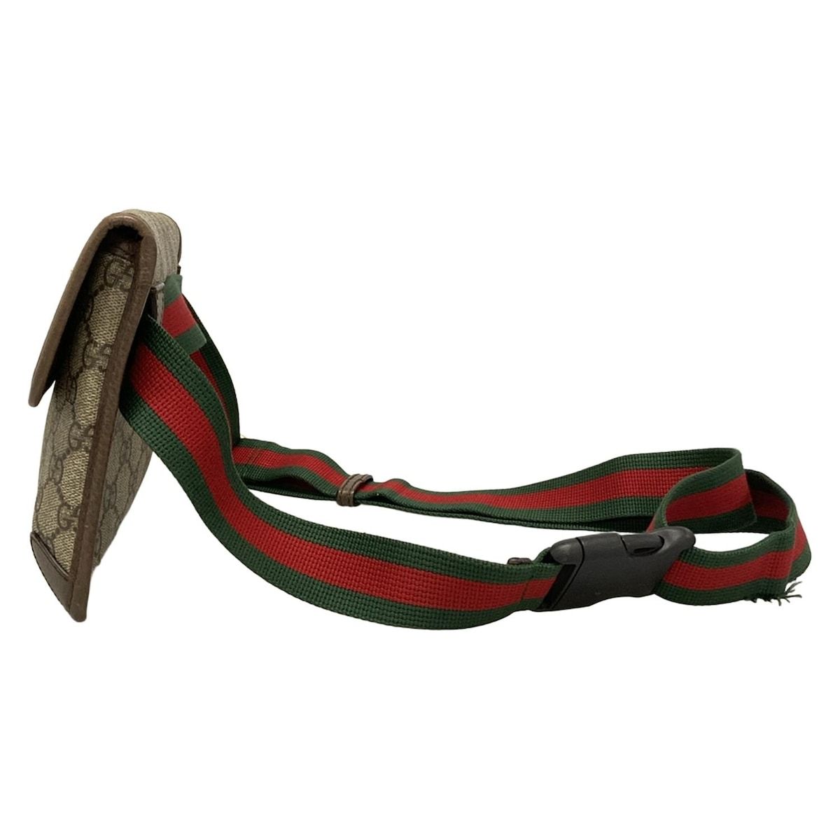 GUCCI グッチ ウエストポーチ ネオ ヴィンテージ GGスプリーム ベルトバッグ 493930 ベージュ×ブラウン×マルチ レザー