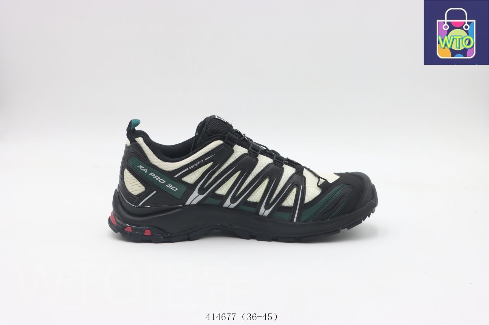 今日 サロモン Salomon 白黒緑 414677-WTO輸入2