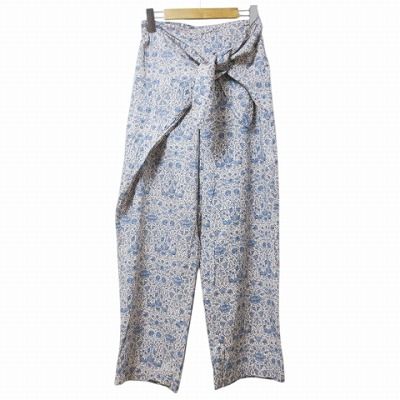 アバハウス ABAHOUSE コレックス collex 美品 リバティアシンメトリーラップパンツ 60380213010 総柄 ピンク系 X