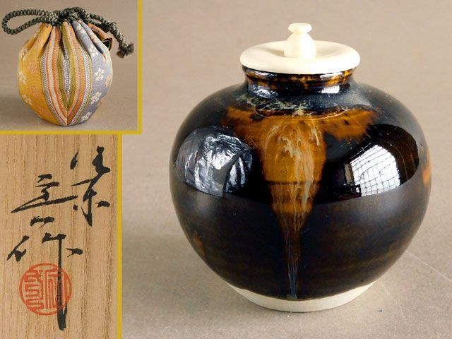 ♢江戸時代頃 唐子に布袋像？鉄製？備前焼置物 七福神 コレクション