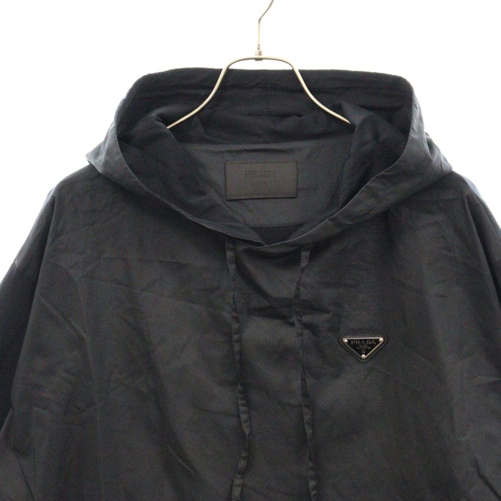 PRADA ナイロンパーカー　半袖 プラダ パーカー 半袖 Tシャツ ナイロン トライアングル 三角