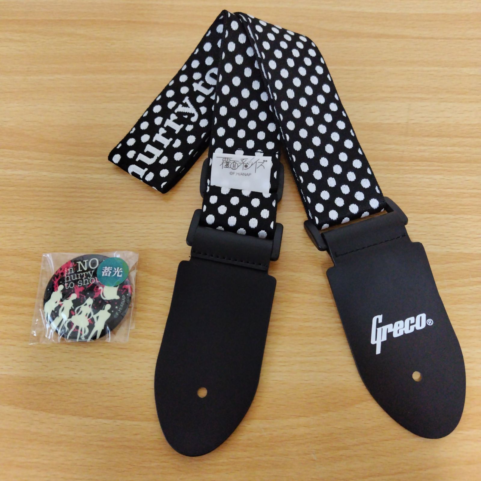 覆面系ノイズ×GRECO イノハリ ギターストラップ 高発光缶バッジ 覆面系ノイズ × GRECO in NO hurry to shout ギターストラップ - メルカリ