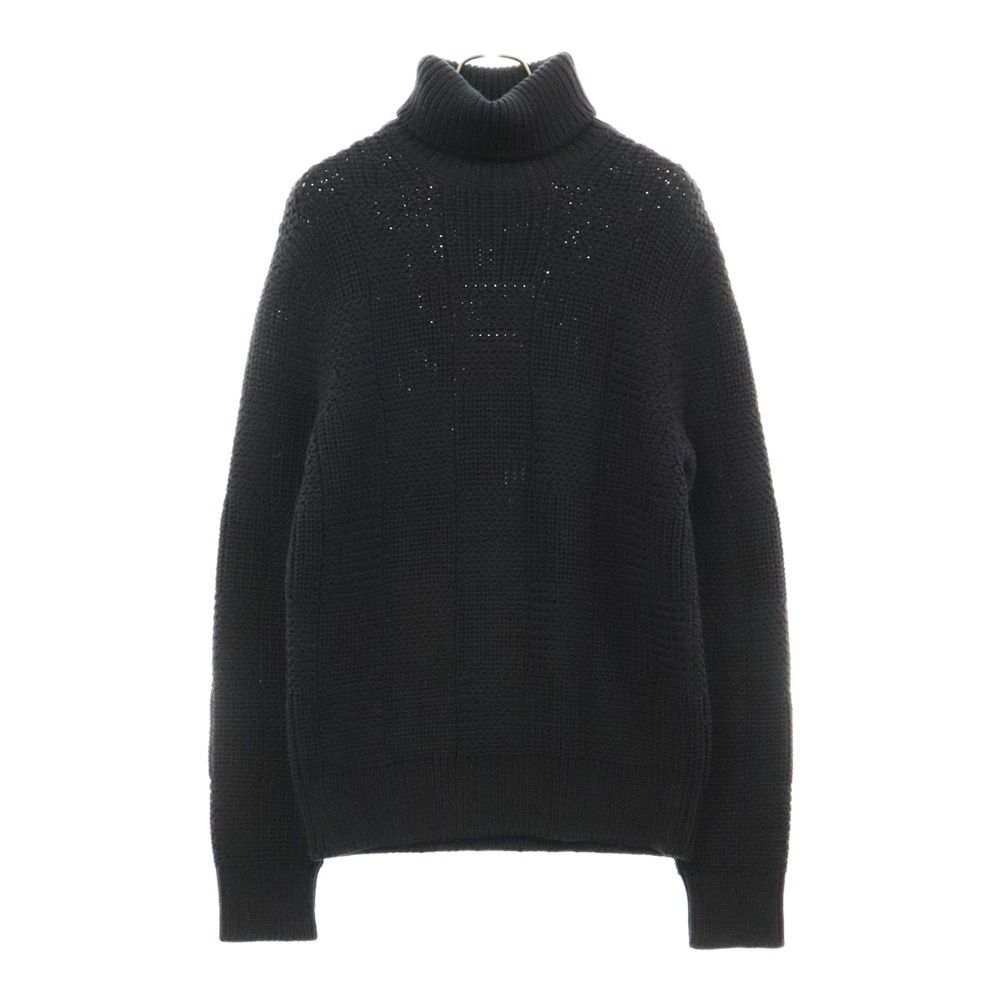 LOUIS VUITTON (ルイヴィトン) ダミエグラフィット ウール ハイネック ローゲージ ニット セーター ブラック IT5OLUBB1A9C