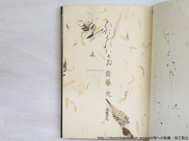 ひたくれなゐ　特装版101部　毛筆識語署名入/斉藤史/不識書院*34070 ひたくれなゐ 特装版101部 毛筆識語署名入 毛筆識語署名入&frasl;斉藤史&frasl; [25108] 毛筆識語署名入&frasl;斉藤史&frasl;不識書院*34070