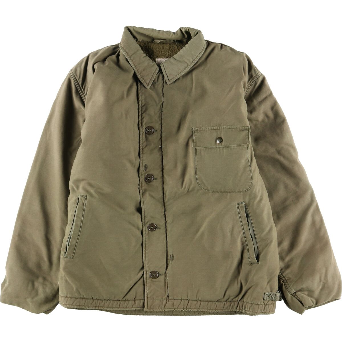 古着 米軍実品 A-2 ミリタリー デッキジャケット USA製 (46-48) メンズXL ヴィンテージ/evb003803