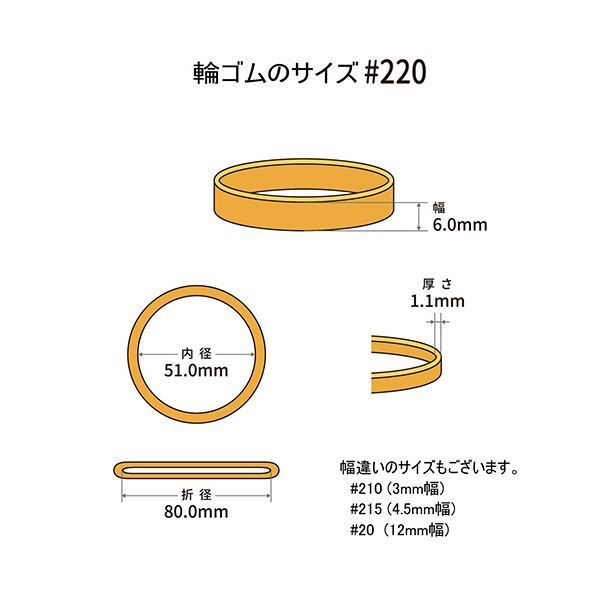 まとめ 共和 オーバンド 220 内径51mm 500g入 透明袋 GJA-N-008 1袋 ×3セット