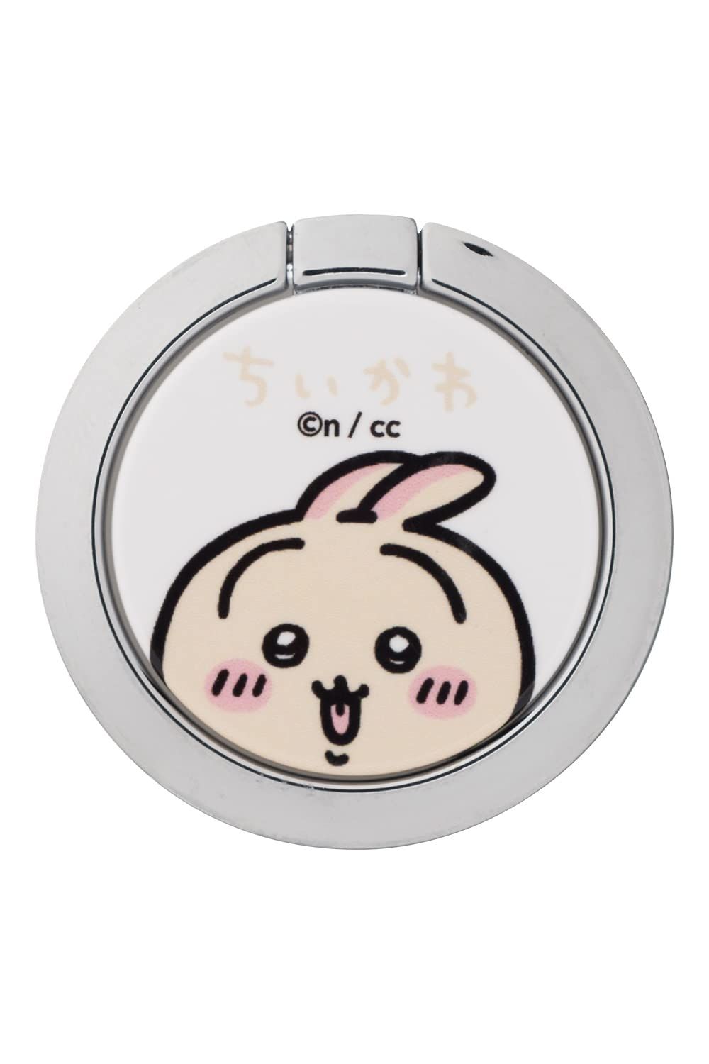 iFace Finger Ring Holder ちいかわ スマホリング 薄型 フラットタイプ(うさぎ/アップ)【iPhone/Android対応 360度回転 リングホルダー アイフェイス 落下防止 スタンド スマートフォン リング ホー [うさぎ/アップ]
