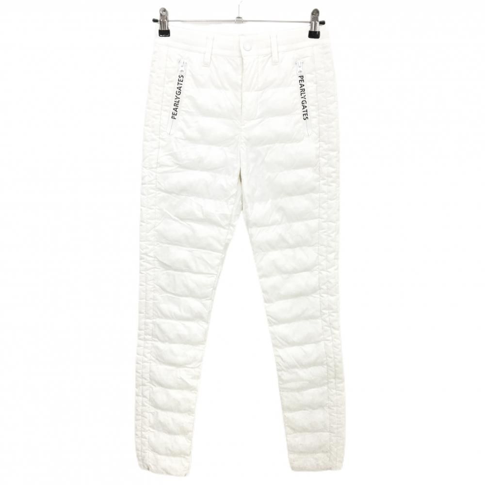 パーリーゲイツ 中綿パンツ 白 ポケット口ロゴ レディース 0 S ゴルフウェア PEARLY GATES