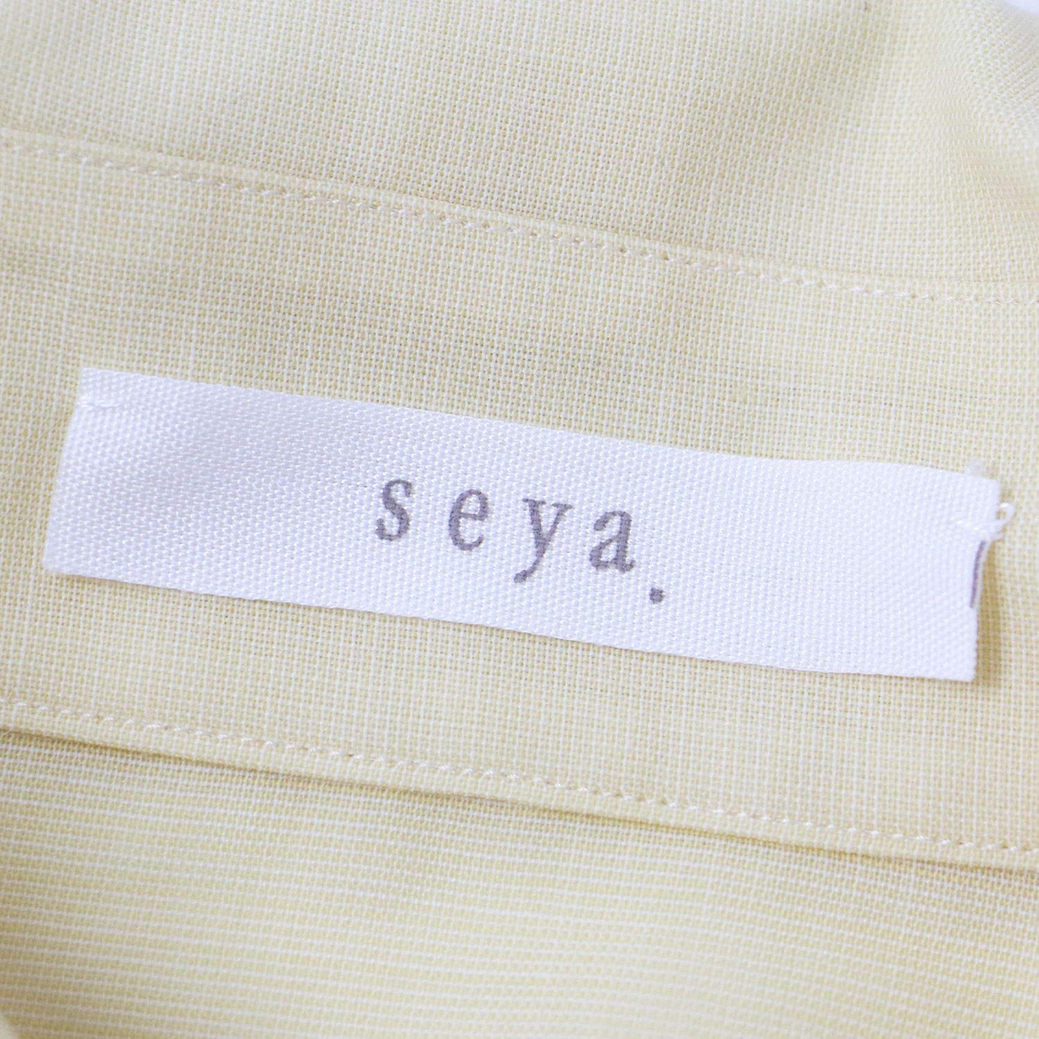 seya. セヤ シャツ ジャケット ウール アウター イエロー L 長袖 襟 