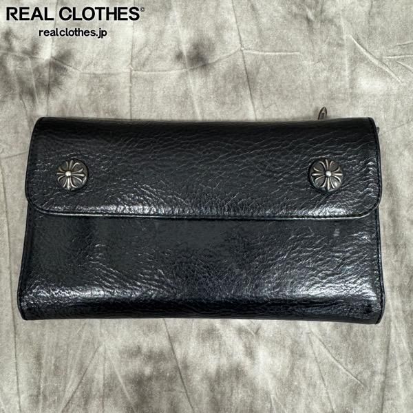 CHROME HEARTS/クロムハーツ WAVE/ウェーブウォレット クロスボタン/長 
