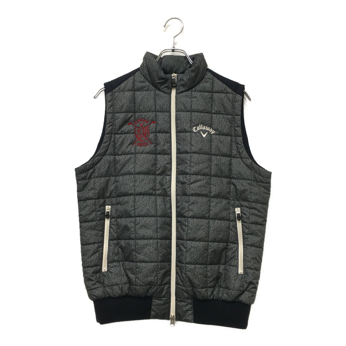 Callaway - coco 中古 キャロウェイ Callaway メンズ ベスト M 紺 ネイビー ダブルジップ 中綿入り 中古 メンズ キャロウェイ Callaway ベスト M 紺系 ネイビー