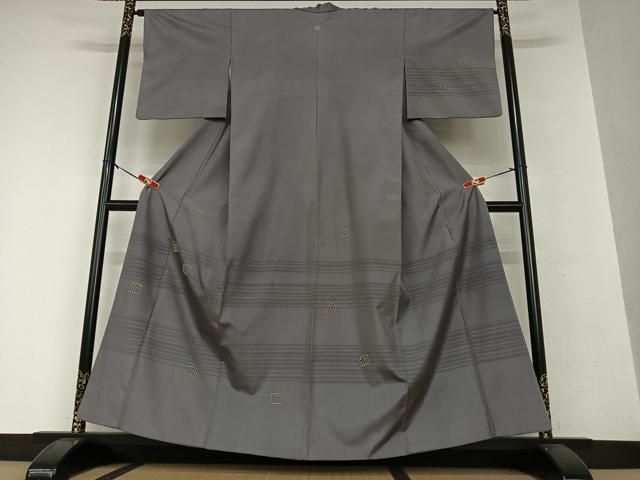 平和屋着物●本場染大島紬　訪問着　中国三大刺繍　汕頭刺繍　スワトウ刺繍　相良刺繍　源氏香　正絹　逸品　AAAW9139zg 平和屋着物○本場染大島紬 訪問着 中国三大刺繍 汕頭刺繍 スワトウ刺繍