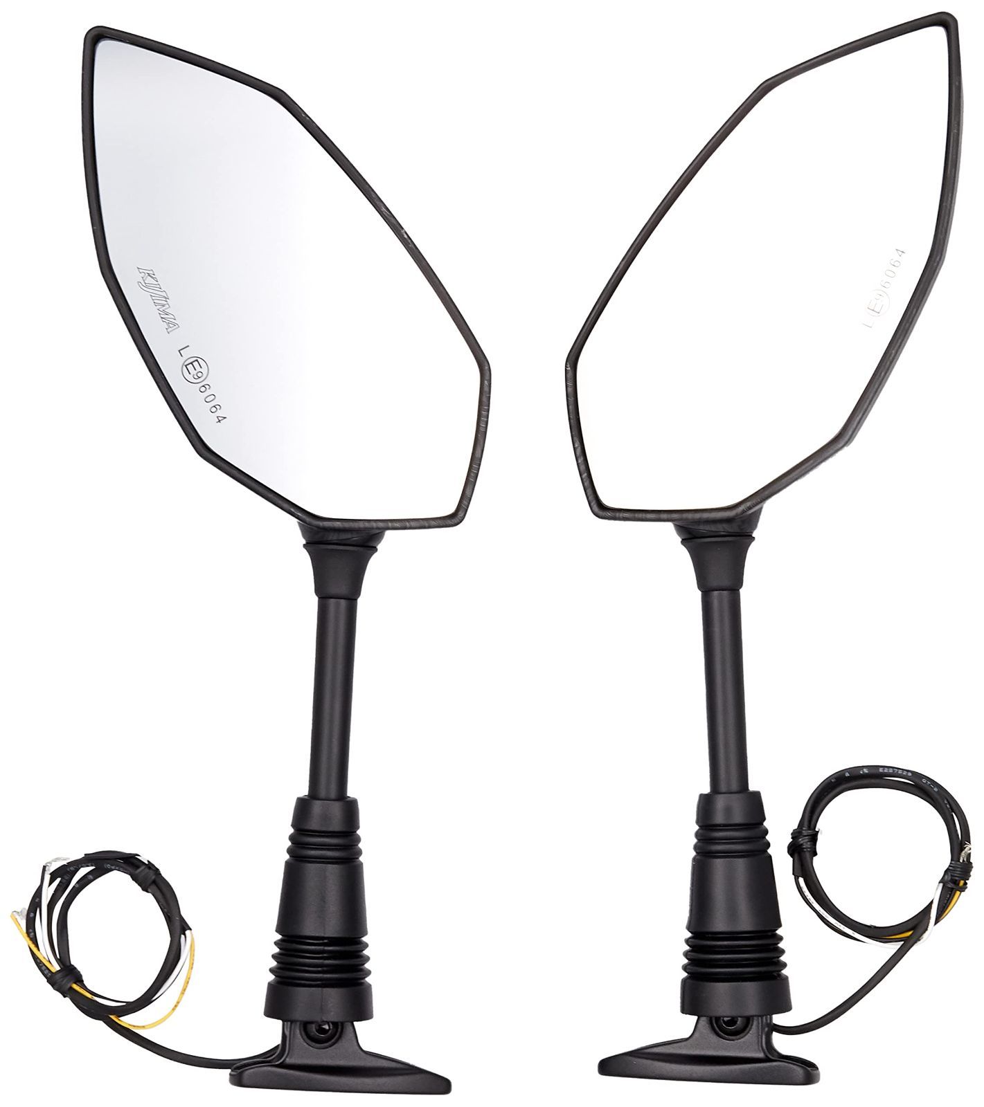 バイク ミラー TECH06 kijima カウルミラー-LEDウインカー 左右セット シーケンシャルタイプ キジマ カーボンルック 203-8078 BRIGHTFACE_UK