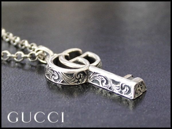 セール中】GUCCI ダブルG キー ネックレス 627757 グッチ SV925 カギ