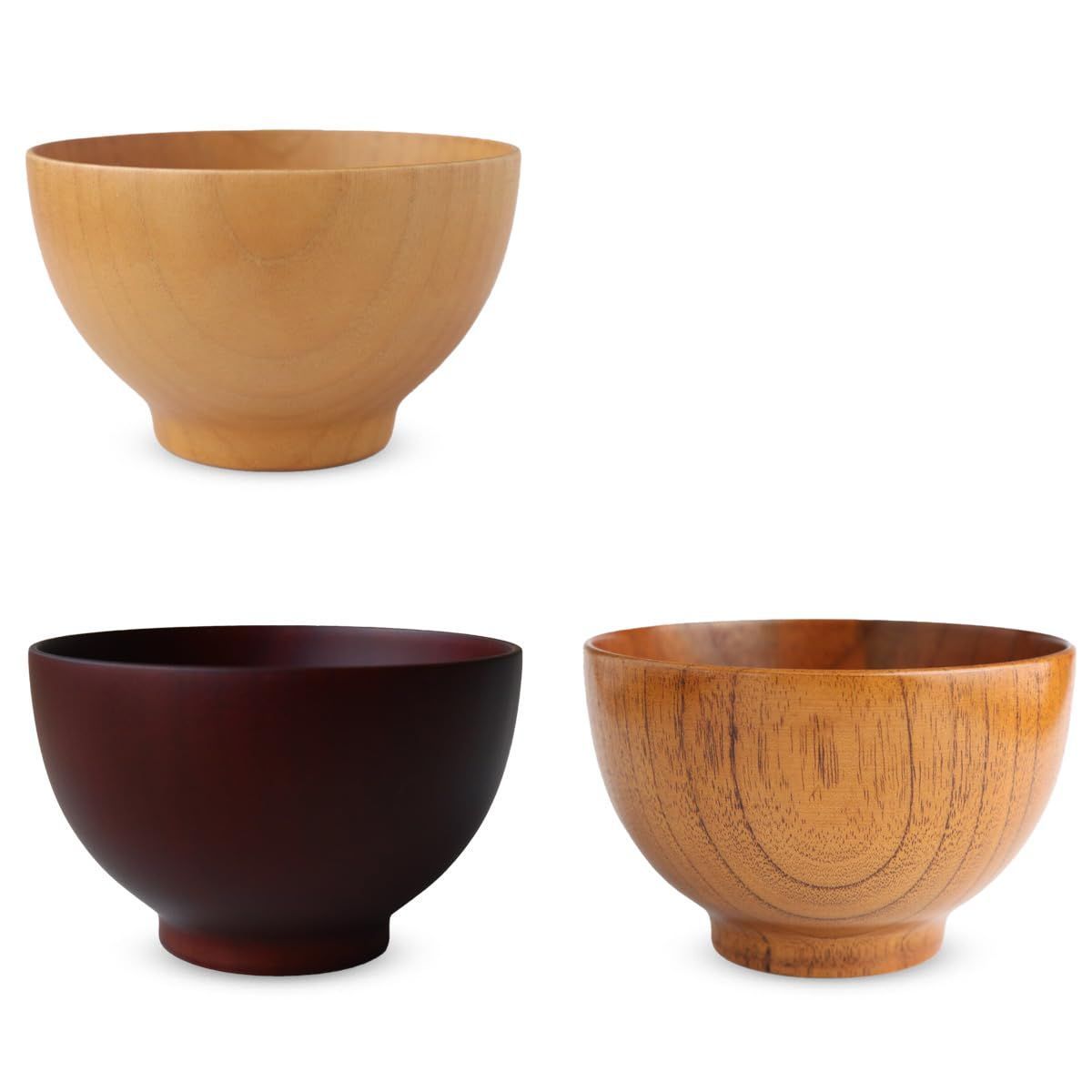 新着商品 ３色セット ダークブラウン Φ11 - - 漆 ナチュラル x 汁椀 汁椀 大和 6.8cm モダン 木製 J-kitchens