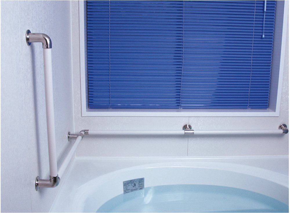 数量 マツ六 ECLE ステン32 浴室用手すり 2 M ホワイト 太さ32ミリ用