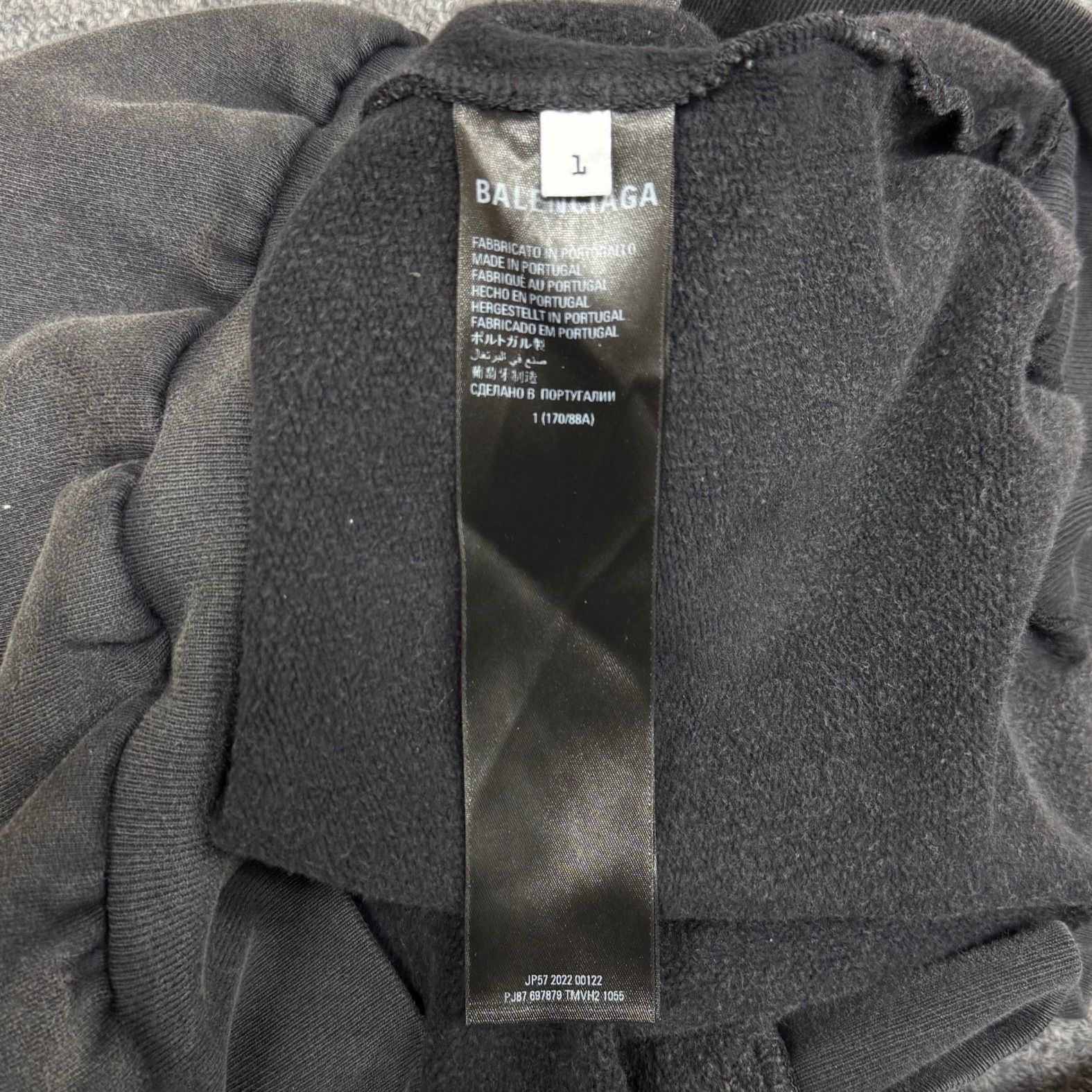 定価121000円 国内正規 BALENCIAGA 22AW Oversized Hoodie テープロゴ 