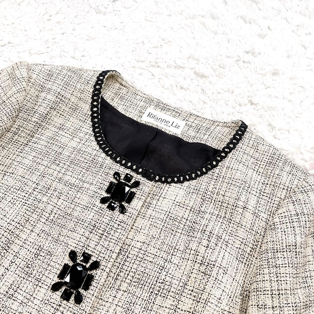 Rifanne Liz Tokyo Soir 東京ソワール ノーカラージャケット ✨極美品✨ Rifanne Liz ノーカラージャケット TOKYO SOIR