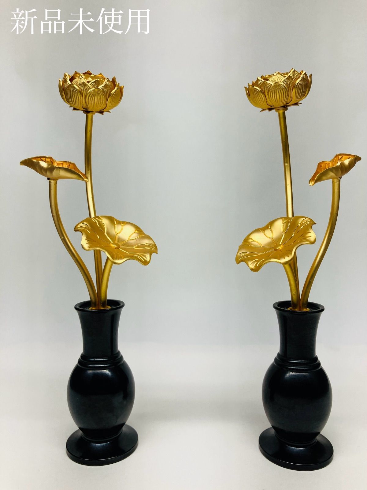 銅製常花 モダン仏壇 コンパクト 華鋲セット 仏具 蓮の花 常花