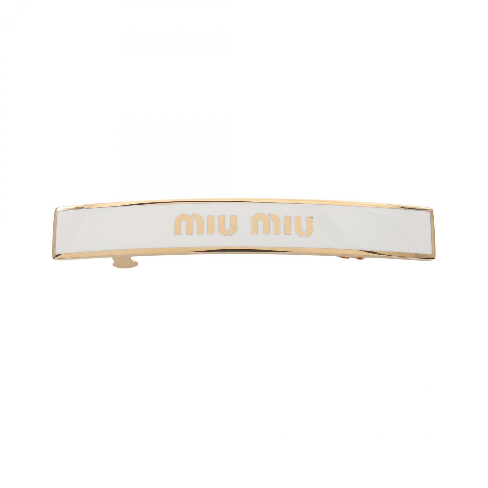 miumiu ミュウミュウ 51F092 ロゴ バレッタ ビジュー　ヘアピン miumiu ミュウミュウ 51F092 ロゴ バレッタ ビジューヘアピン