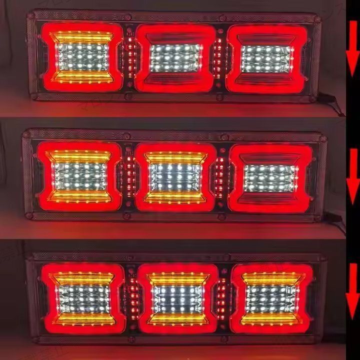 高品質|新型12V-24Vトラックテールライト車間ギャップライト赤色白色アンバー色トラックトレーラーライト|2個