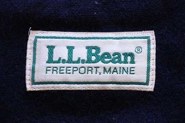 ☆80s L.L.Bean 雪柄 総柄 ウール ブランケット パーカー