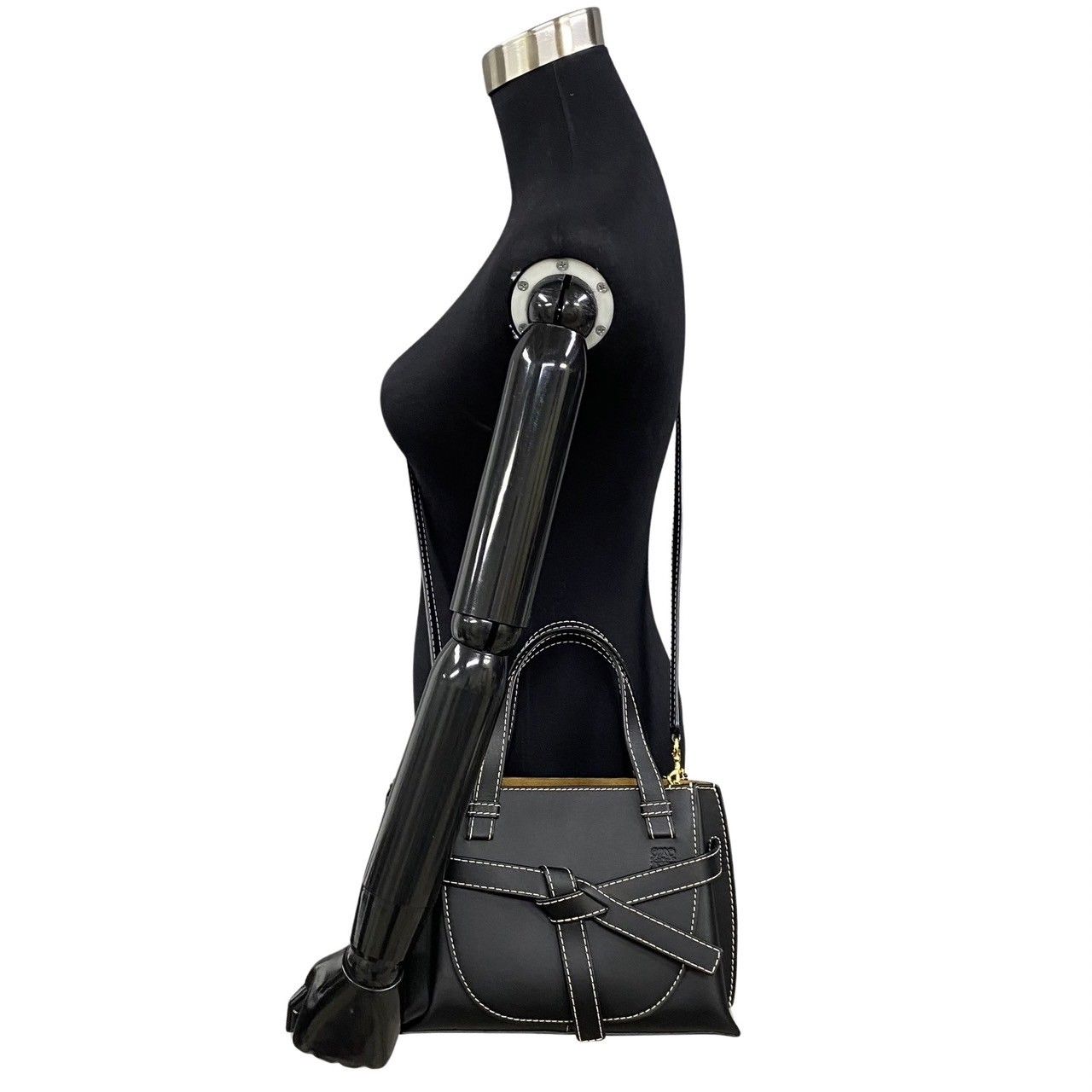 LOEWE 2WAYバッグ アナグラムレザー ゲートトップハンドル ミニ