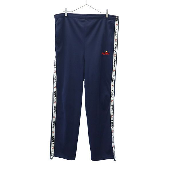 フブ ロゴ刺_ ジャージパンツ L ネイビー FUBU ライン柄 メンズ 【中古】  【240102】