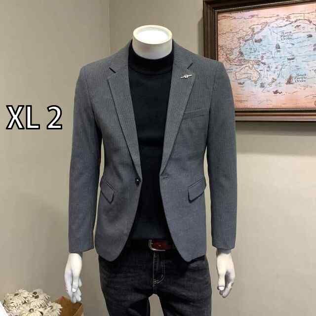 [XL 2]メンズ  服  シンプル ファッション オシャレ 大人 かっこいい 大きいサイズ ストリート 紳士服  ピン ストライプスーツ スリム 花婿 付添 単品 スーツ ジャケット
